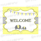 Elephant Baby shower Entrance Banner / Door Sign BABY SHOWER Pretty UR Party Default Title  