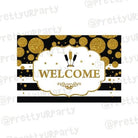 Gold and Black New Year Entrance Banner / Door Sign ALL PARTY SUPPLIES Pretty UR Party Default Title  