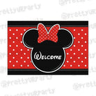 Red Minnie Mouse Inspired Entrance Banner / Door Sign THEME PARTIES Pretty UR Party Default Title  