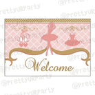 Pink and Gold Ballet Entrance Banner / Door Sign THEME PARTIES Pretty UR Party Default Title  