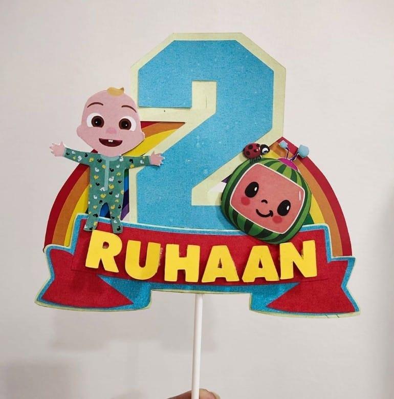 Personalized Coco Melon Cake Topper HANDCRAFTED Pretty UR Party   