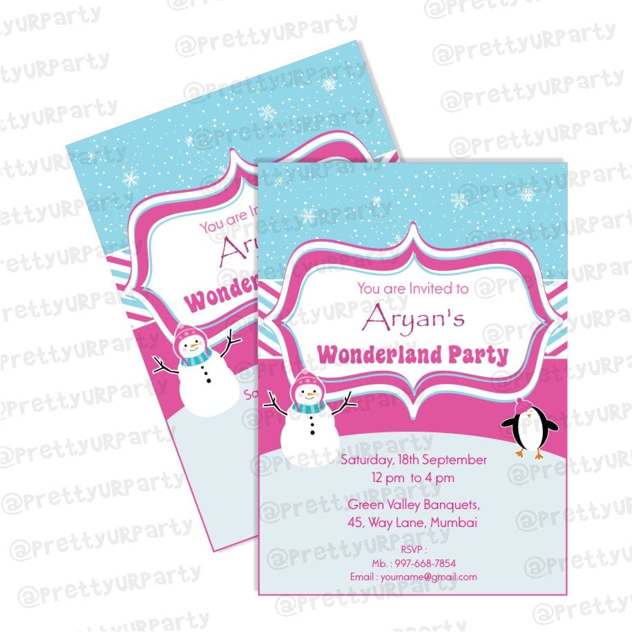 Winter Wonderland Invitations THEME PARTIES Pretty UR Party Default Title  