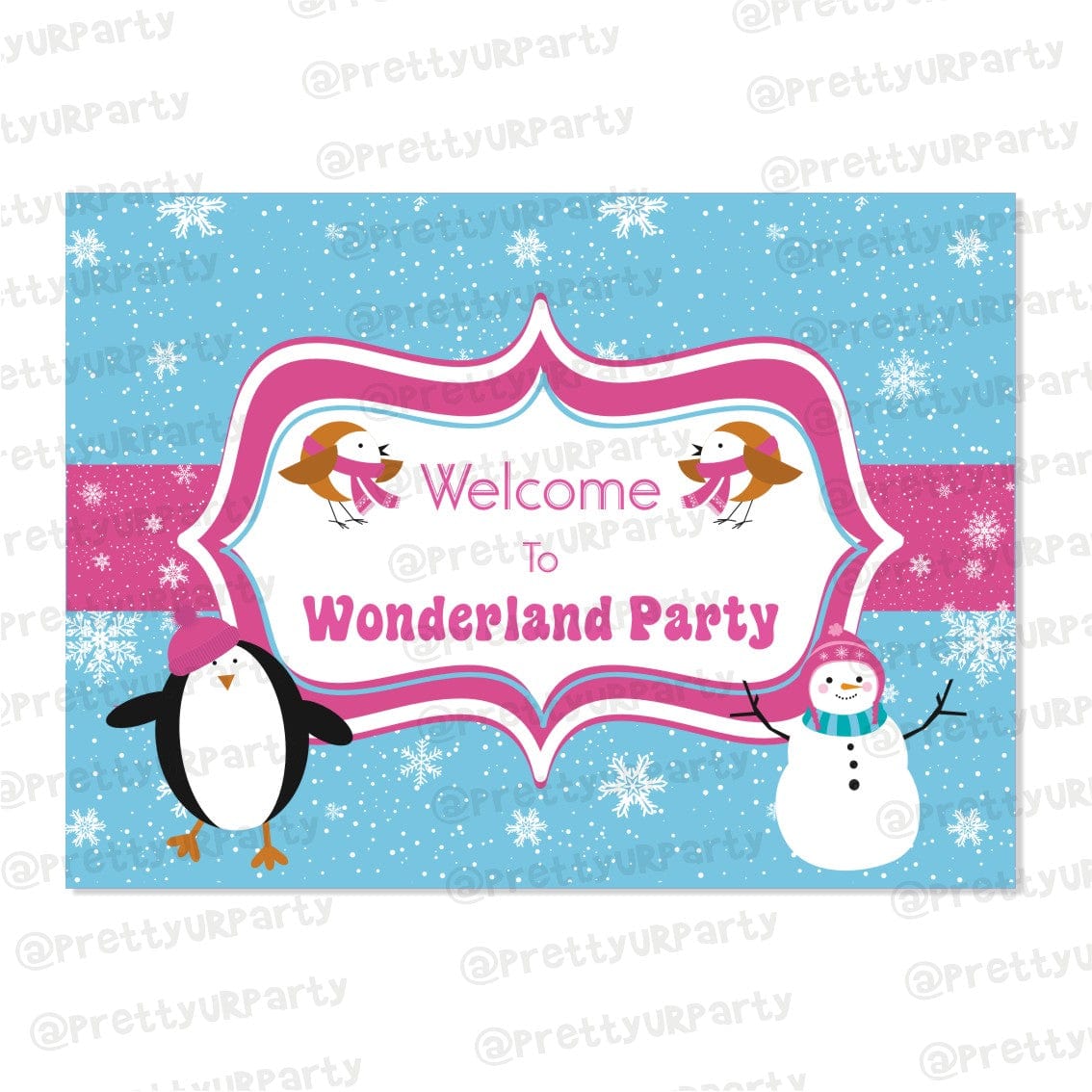 Winter Wonderland Party Theme Entrance Banner | Winter Wonderland Party ...