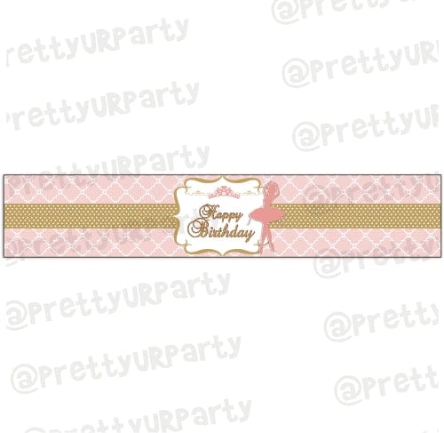 Pink and Gold Ballet Wrist Bands - Pack of 10 THEME PARTIES Pretty UR Party Default Title  