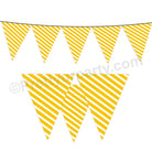 Yellow Stripes Bunting BABY SHOWER Pretty UR Party Default Title  